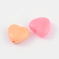 thumbnail image 2 of 100pcs Opaque Acrylic Beads Heart Mixed color 11x12x5mm Hole: 2mm, 2 of 2