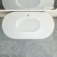 thumbnail image 5 of Eviva Haven 39"W x 22"D Green Wall-mounted Bathroom Vanity with White Solid Surface Integrated Sink Top, 5 of 10