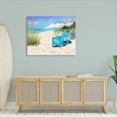 thumbnail image 3 of Stupell Industries Blue Beach Chairs Scene Landscape Painting Gallery Wrapped Canvas Art Print Wall Art, 48 x 36, 3 of 8