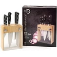thumbnail image 6 of Mercer Culinary Renaissance 6-Piece Forged Steel Knife Block Set, Beachwood Block with Tempered Glass, 6 of 8