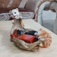 thumbnail image 2 of Adorable plato de frutas, baratijas, figura de tigre, llavero, soporte para joyas marrón, 2 of 9