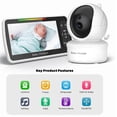 thumbnail image 5 of 5 Inch HD Baby Monitor, Video Baby Monitor, Remote Pan Tilt Zoom Wide Viewing Angle, Baby Camera Security Camera Plug, 5 of 5