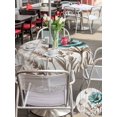 thumbnail image 6 of Outdoor Tablecloth with Umbrella Hole Zipper Teal Vintage Floral Round Tablecloth 60" Waterproof Outside Table Cloth Retro Flowers Wooden Butterfly Patio Table Cover Tablecloths for Picnic Party, 6 of 8