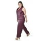 thumbnail image 2 of Pantalon de vinipiel pierna ancha Roman Fashion /Tallas Extras, 721 (Vino) vino 42, 2 of 5
