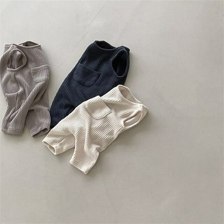 

DancePeanut Fashion Korea Romper Baby Clothes Costume Jumpsuit For Kids Sleeveless Casual Ribbed Cotton Kids Rompers