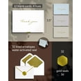 thumbnail image 2 of Tarjetas de agradecimiento ukee's de 32 unidades con relieve y foil dorado, 2 of 9