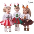 thumbnail image 2 of Ensemble de Jupe de Poupée Festive 12PCS Kit de Vêtements de Poupée Mignon Ensemble de Poupée pour Noël, 2 of 10