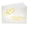 Guest Book 6x9-White W/Gold Hearts, This Victoria Lynn guest book is white with gold interlocking hearts and gold lettering that reads "Wedding.., By Victoria Lynn