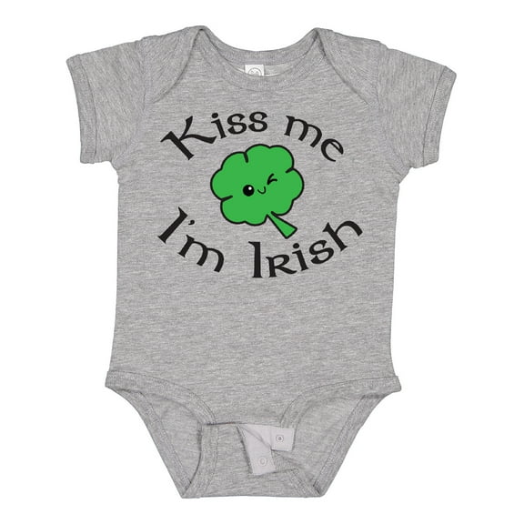 Inktastic Kiss Me I'm Irish Boys or Girls Baby Bodysuit