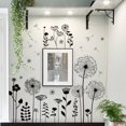 thumbnail image 4 of Nuevas pegatinas de pared autoadhesivas de diente de león negro para sala de estar, escaleras, porche, fondo, decoración de pared, pegatinas JAMW Sencillez, 4 of 5