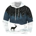 thumbnail image 6 of Yusimy Mens Christmas Printed Hoodie with Pockets & Drawstring Long Sleeve Pullover Athletic Top, 6 of 6