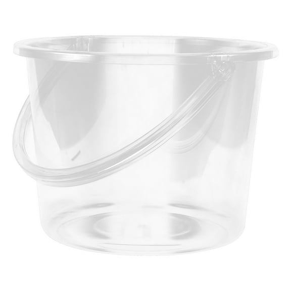 TEHAUX Clear Plastic Water Bucket with Handle for Outdoor, Garden, Camping, Home Use - , Lightweight, Multipurpose