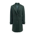 thumbnail image 4 of Roncen Women's Plaid Wool Blend Coat - Longline Notched Collar Winter Jacket with Button Front, 4 of 9