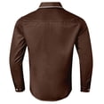 thumbnail image 4 of XDZJLR Men's Shirts Button Down Casual Fashion Western Style Print Loose Long Sleeved T Shirts for Men, 4 of 4