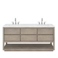 thumbnail image 2 of Water Creation Oakman 72" Double Sink Vanity with Chrome Faucets in Gray Oak, 2 of 6