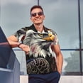 thumbnail image 4 of Fotbe Retro American Eagle A Camiseta Polo de Golf para Hombre con Estampado – Camisa Deportiva Transpirable con Cuello Abotonado-3X-Large, 4 of 6