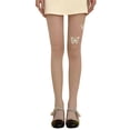 thumbnail image 1 of Gupgi Bas-Collants Papillon en Maille Transparente pour Femmes, Bas Cuisse d'Été, Longues Chaussettes, 1 of 3