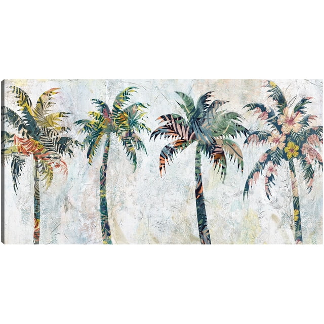 Cuadro Decorativo - Patrones de palmeras I Jr Impresión en canvas, estrechado