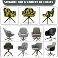 thumbnail image 6 of Xoenoiee Black Sunflower Pattern Dining Chair Cover High Elasticity Curved Back Chair Cover Removable Dining Room Seat Slipcover Minimalist Armchair Slipcover for Home Living Room, 6 of 7