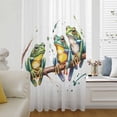 thumbnail image 6 of Watercolor Frog Sheer Curtains 96 Inches Long, Spring Summer Tropical Animals Rustic Light Filering Curtains, Privacy Drapes Simi Floor to Veiling Curtain for Living Room Bedroom Window Treatment, 6 of 9