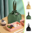 thumbnail image 1 of mfyjkho Bolsa de lona para almuerzo, lonchera portátil con aislamiento y cordón, bolsa de almuerzo gruesa para picnic, 1 pieza, 1 of 7
