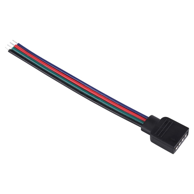 20 Cables Conectores De 4 Pines Para Tiras De Luces LED RGB, Fácil De Instalar, Material De PVC Duradero