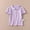 Light Purple #139, variant on Girls Peter Pan Collar Polo Shirt School Uniform Short Sleeve Casual Jersey Ruffle Top Back to School