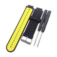 thumbnail image 1 of 1 pieza de Cintas de Silicona Recambios de Reloj Inteligente para Garmin Precursor 220 230 235 620 - Amarillo negro Sunnimix Muñequera de repuesto, 1 of 5