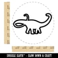 thumbnail image 2 of Apatosaurus Dinosaur Outline Self-Inking Rubber Stamp Ink Stamper - Brown Ink - Large 1-1/2 Inch, 2 of 7