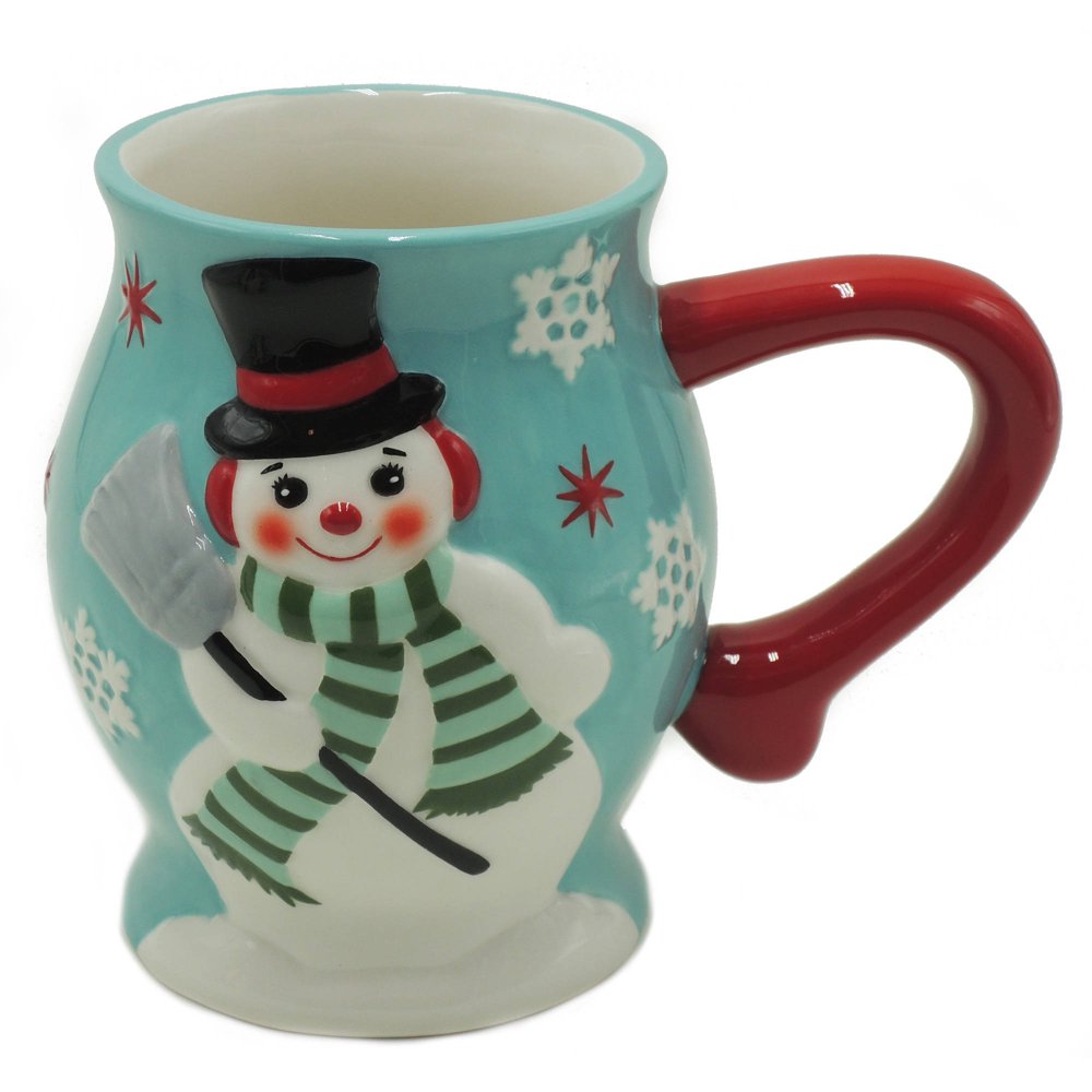 Holiday Time Snowman Jumbo Mug, Set of 2