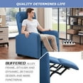 thumbnail image 3 of FDW Recliner Chair with Fabric Padded Seat Backrest，Blue, 3 of 7
