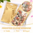 thumbnail image 5 of CCOCC 100 Pcs Resealable Mylar Bags with Frosted Clear Window Packaging Bags Foil Pouch Zipper Bag for Food Self Sealing Storage Supplies (2.75×3.93, Light Gold), 5 of 7