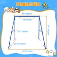 thumbnail image 6 of PRINIC A Frame Swing Stand Heavy Duty Sturdy Metal Frame Large Size with Ground Anchored All Weather Usage for Backyard, 71" Height Holds Up to 550lbs (Swing NOT Included), 6 of 10