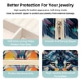 thumbnail image 3 of Wolf Travel Portable Square Jewelry Box: Storage Box, Decorative Box, and Jewelry Stand for Rings, Earrings, Necklaces, Bracelets, and More – Ideal for Girls and Women, 3 of 6