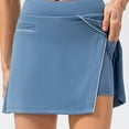 thumbnail image 2 of Cavosen Womens Skirts Knee Length Elastic Waist Mini Skirts Split Solid Yoga Skirts Elegant Bussiness Club Skirt, 2 of 9