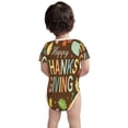 thumbnail image 3 of Gaeub Happy Thanksgiving With Gnome Print Infant Climbing Onesie,Toddler Outfit,Newborn Baby Bodysuit,Baby Boy Girl Clothes -9M, 3 of 6