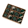 thumbnail image 2 of Velvet Christmas Ball Ornament Hanging Style Inlaid Detail Decorative Surface Bauble for Christmas Tree Hanging Display, 2 of 7