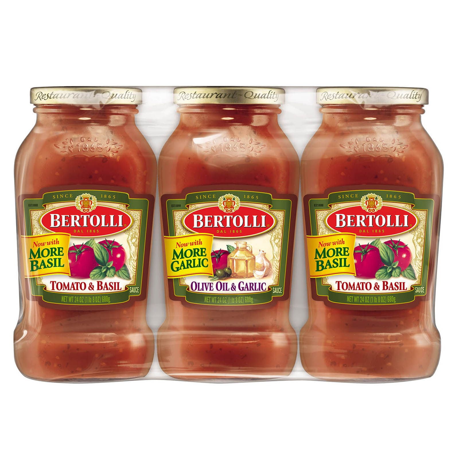 Bertolli Variety Pack Pasta Sauce, 3 Ct./24 oz