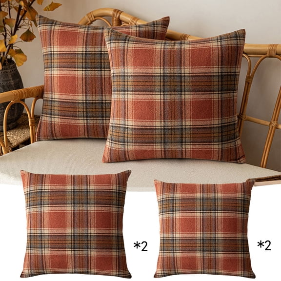 RKSTN Fall Pillow Covers Autumnstyle Cushion Cover 18x18 Inches 2Piece Set A