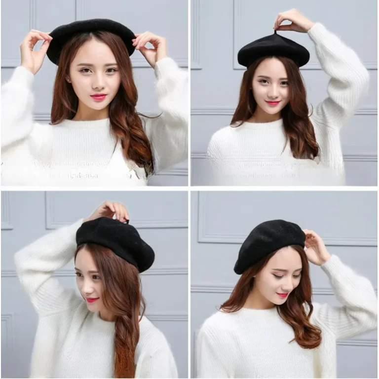 MANJIAMEI French Beret Women Winter Autumn Hat, Wool  display picture 1