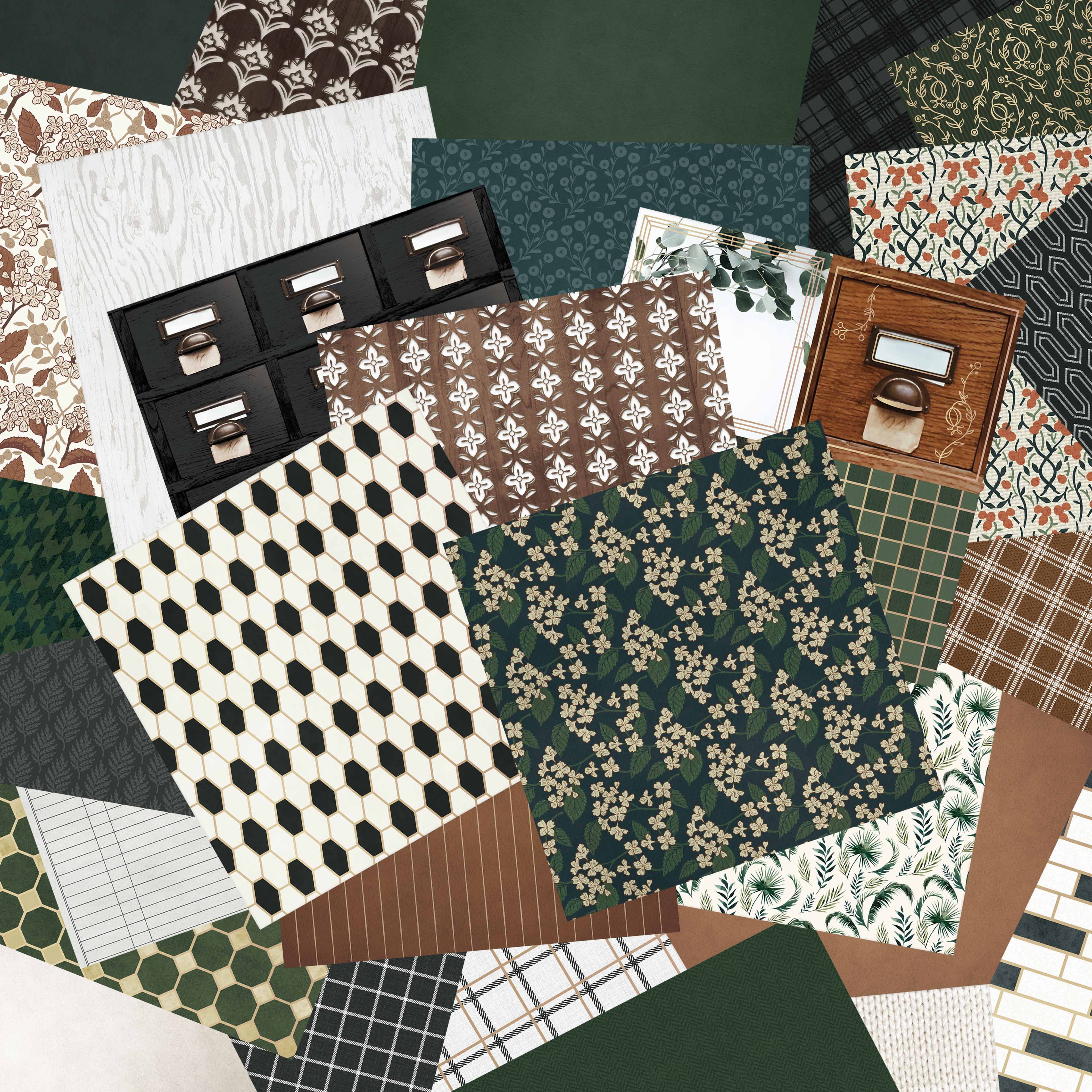 12" x 12" Preppy Park Paper Pad by Recollections - Premium Scrapbook & Crafting Paper for DIY Projects - Card Making - & Decorative Arts - 58 Sheets