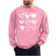 thumbnail image 2 of Amzcrzy Sudadera Para Hombre Con Estampado De Corazones, Informal, De Manga Larga Y Cuello Redondo, Sudadera Con Capucha, Camiseta De Manga Larga Y Cuello Redondo, Rosa, M, 2 of 6