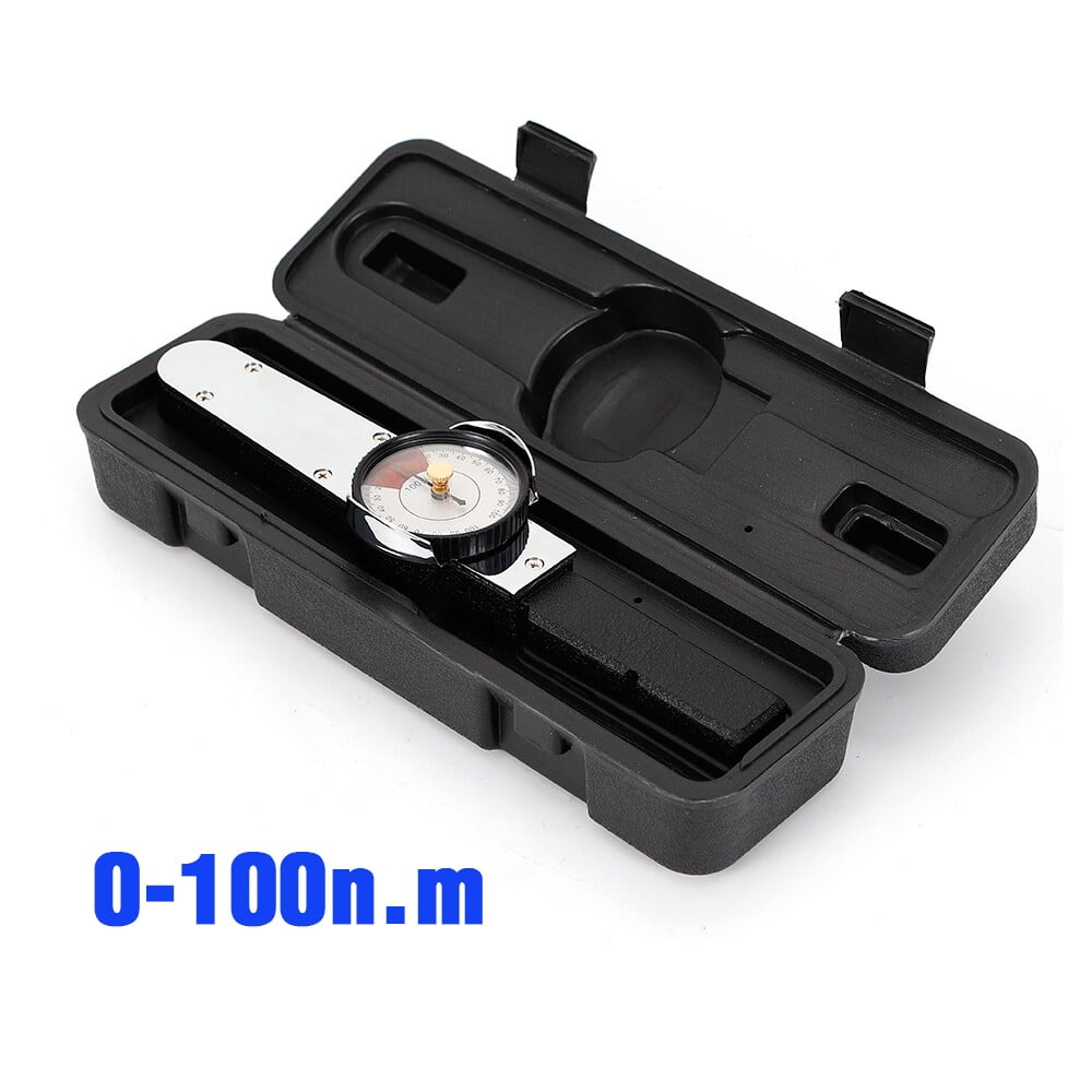 Portable High Accuracy Dial Indicator Torque Wrench Testing 0-100n.M 12*1.6*1.2inch, for The Machining Field, Automobile Repair Field, Aviation Field