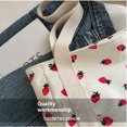 thumbnail image 3 of Guardurnaity Bolso tote de pana rosa con cremallera y estampado de para llevar al hombro, bolso tote pequeño con cremallera. Bolsas de mensajero y de hombro do, 3 of 6