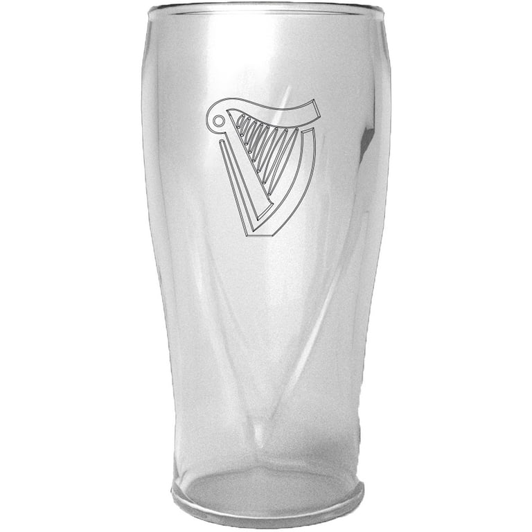 Guinness Stem Glass with Embossed Irish Harp Logo, Official Guinness  Glassware, Free US Shipping