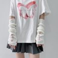 thumbnail image 4 of YooGuoGuo Cute Y2K Star Arm Warmers Kawaii Half Finger Adorable Accesspties for Teen Girl Glove Gyaru Harajuku Arm Sleeve, 4 of 6
