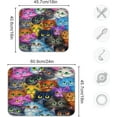 thumbnail image 3 of FREEAMG Dish Drying Mat Funny Cats Colorful Absorbent Dry Mats for Dishes Draining Pad for Kitchen Countertop 16" x 18", 3 of 7