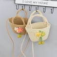 thumbnail image 2 of Firefly hope Bolso de hombro tejido para mujer, bolso de mano y neceser, elegante bolso de playa de verano, 27,6 x 9,9 x 15 cm (caqui)., 2 of 5