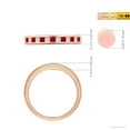 thumbnail image 5 of ANGARA Natural Channel Square Ruby and Diamond Half Eternity Ring in 14K Rose Gold for Women (Size-1.8mm) | July Birthstone, Birthday, Anniversary, Jewelry Gift for Women | Natural Ruby Ring, 5 of 9