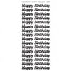 Happy Birthday Large Peel-Off Stickers-Silver